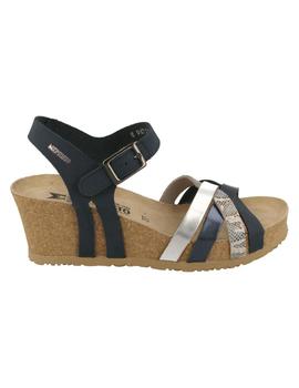 Sandalia mujer Mephisto Lanny azul/plata