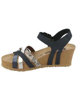 Sandalia mujer Mephisto Lanny azul/plata