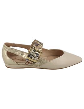 Bailarina mujer Humat beige pitón