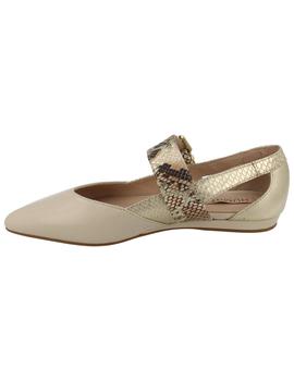 Bailarina mujer Humat beige pitón