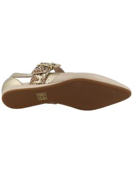 Bailarina mujer Humat beige pitón