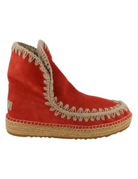 Botín mujer Mou rojo