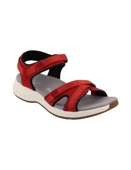 Sandalia mujer Clarks Solan Drift roja