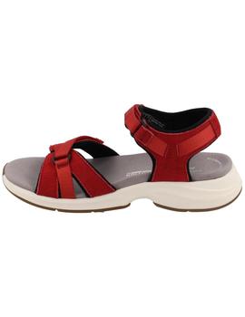 Sandalia mujer Clarks Solan Drift roja