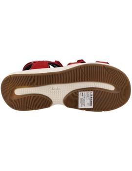 Sandalia mujer Clarks Solan Drift roja