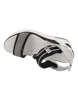 Sandalia mujer Nero Giardini plata/negro