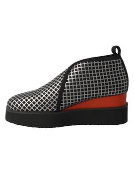 Zapato mujer United Nude Fold Stella negro/plata