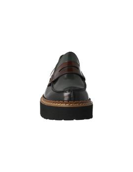 Mocasín mujer Pertini negro/verde