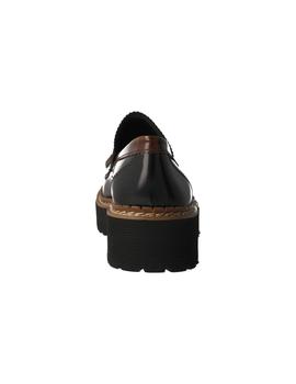 Mocasín mujer Pertini negro/verde