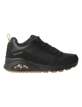 Deportivo mujer Skechers Uno Solid negro