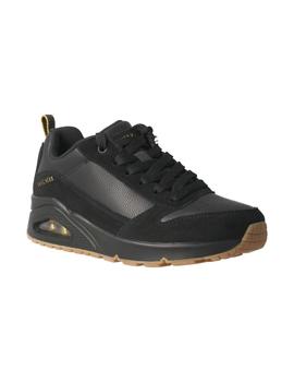 Deportivo mujer Skechers Uno Solid negro