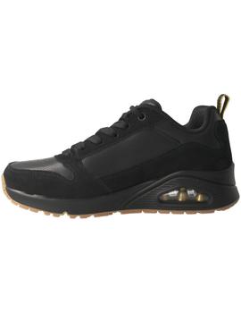 Deportivo mujer Skechers Uno Solid negro