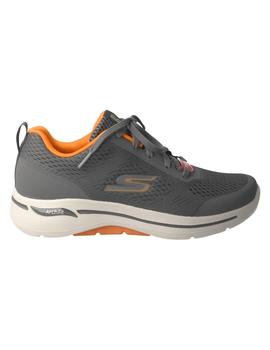 Deportivo hombre Skechers Gowalk gris/naranja