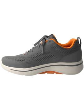 Deportivo hombre Skechers Gowalk gris/naranja