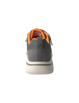 Deportivo hombre Skechers Gowalk gris/naranja