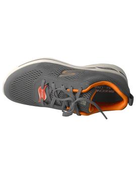 Deportivo hombre Skechers Gowalk gris/naranja