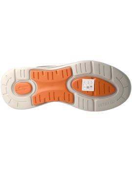 Deportivo hombre Skechers Gowalk gris/naranja