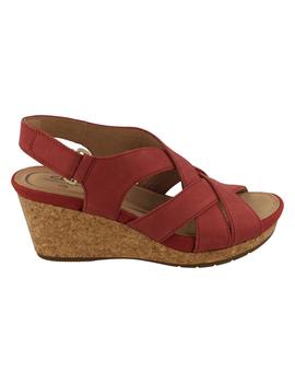 Sandalia mujer Clarks un Capri Step roja