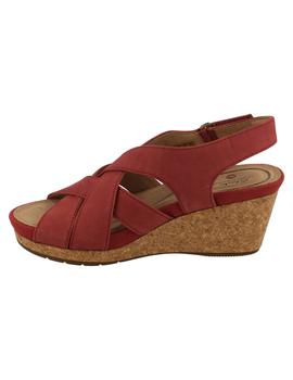 Sandalia mujer Clarks un Capri Step roja