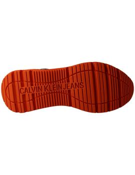 Botín mujer Calvin Klein negro/naranja