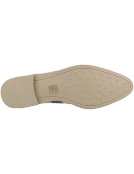 Mocasín mujer Hobby azul/beige