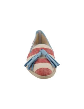 Mocasín mujer Hobby rojo/beige