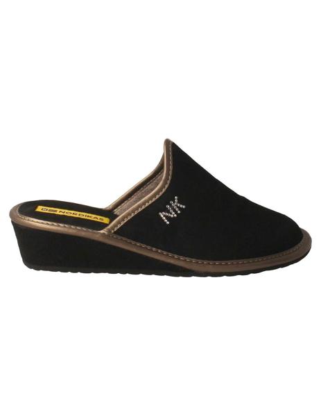 Zapatilla casa mujer Nordikas negro