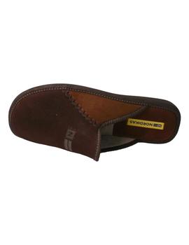 Zapatilla casa hombre Nordikas marrón