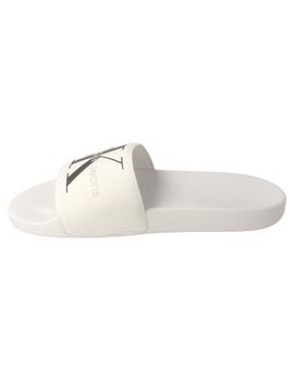 Chancla hombre Calvin Klein Slide blanca