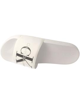 Chancla hombre Calvin Klein Slide blanca