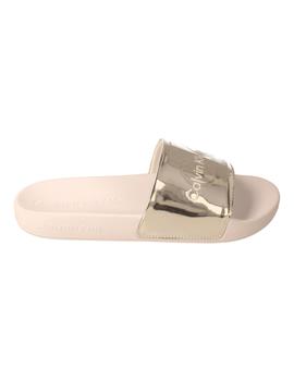 Chancla mujer Calvin Klein Slide plata