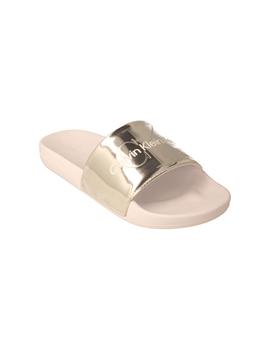 Chancla mujer Calvin Klein Slide plata