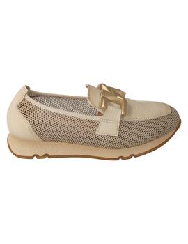 Mocasín mujer Hispanitas Kaira crema