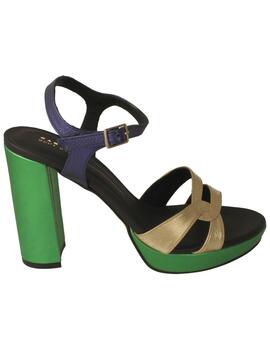 Sandalia mujer Sept Store platino verde