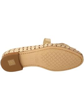 Zapato mujer Pertini beige/ oro