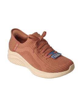 Deportivos mujer Skechers Ultra Flex rosa.