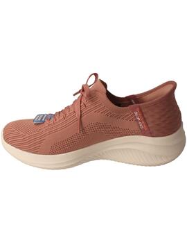 Deportivos mujer Skechers Ultra Flex rosa.