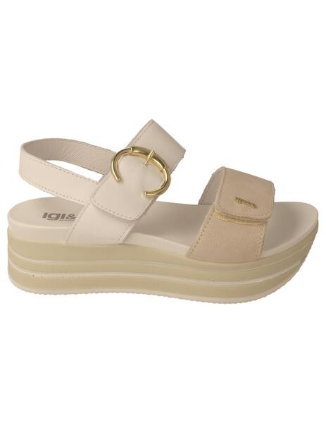 Sandalia mujer Igi Co Skay beige blanca