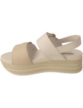 Sandalia mujer Igi&Co Skay beige/blanca