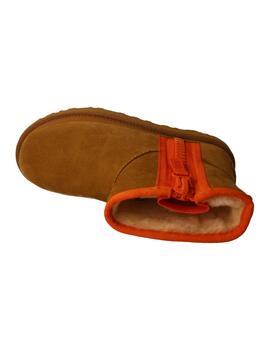 Botín mujer UggClassic Mini Zipper camel