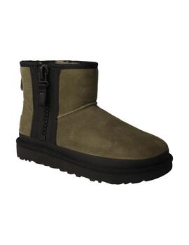 Botín mujer Ugg Classic Mini Zipper verde
