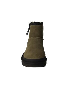 Botín mujer Ugg Classic Mini Zipper verde
