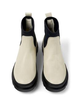 Botín mujer Camper Brutus beige/negro