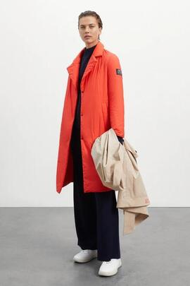 Gabardina mujer Ecoalf Albertalf beige/ naranja