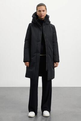 Abrigo mujer Ecoalf Makalualf negro