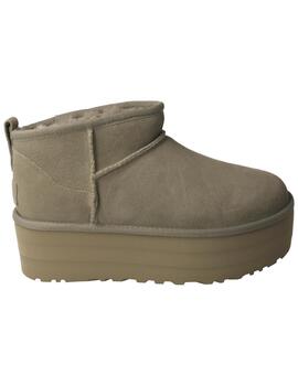 Botín mujer Ugg Classic Ultra Mini plattform verde