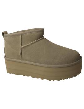 Botín mujer Ugg Classic Ultra Mini plattform verde