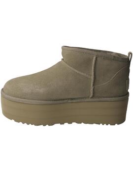 Botín mujer Ugg Classic Ultra Mini plattform verde