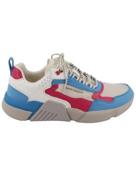 Deportivo mujer Skechers Block West bl/az/rojo