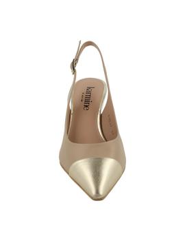 Zapato salón mujer Karmine nude/dorado